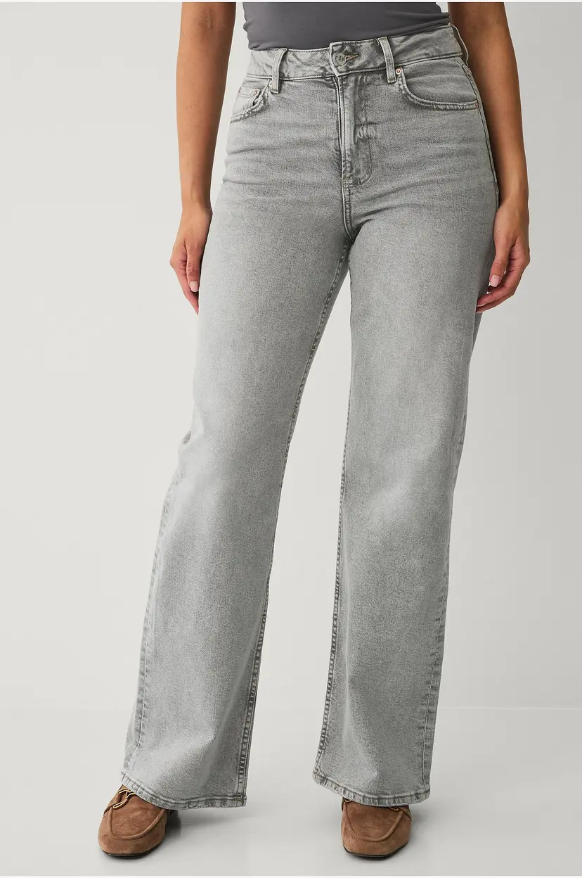 Gina Tricot Jeans Comfy Wide Jeans - Grå
