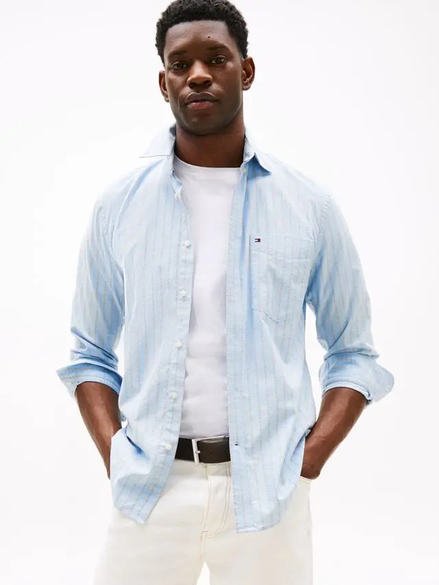 Tommy Hilfiger LT OXFORD LINED STRIPE RF SHIRT