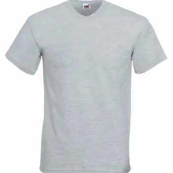 Fruit of the Loom Fruit of the Loom Valueweight V-neck T Gråmelerad bomull Large Herre