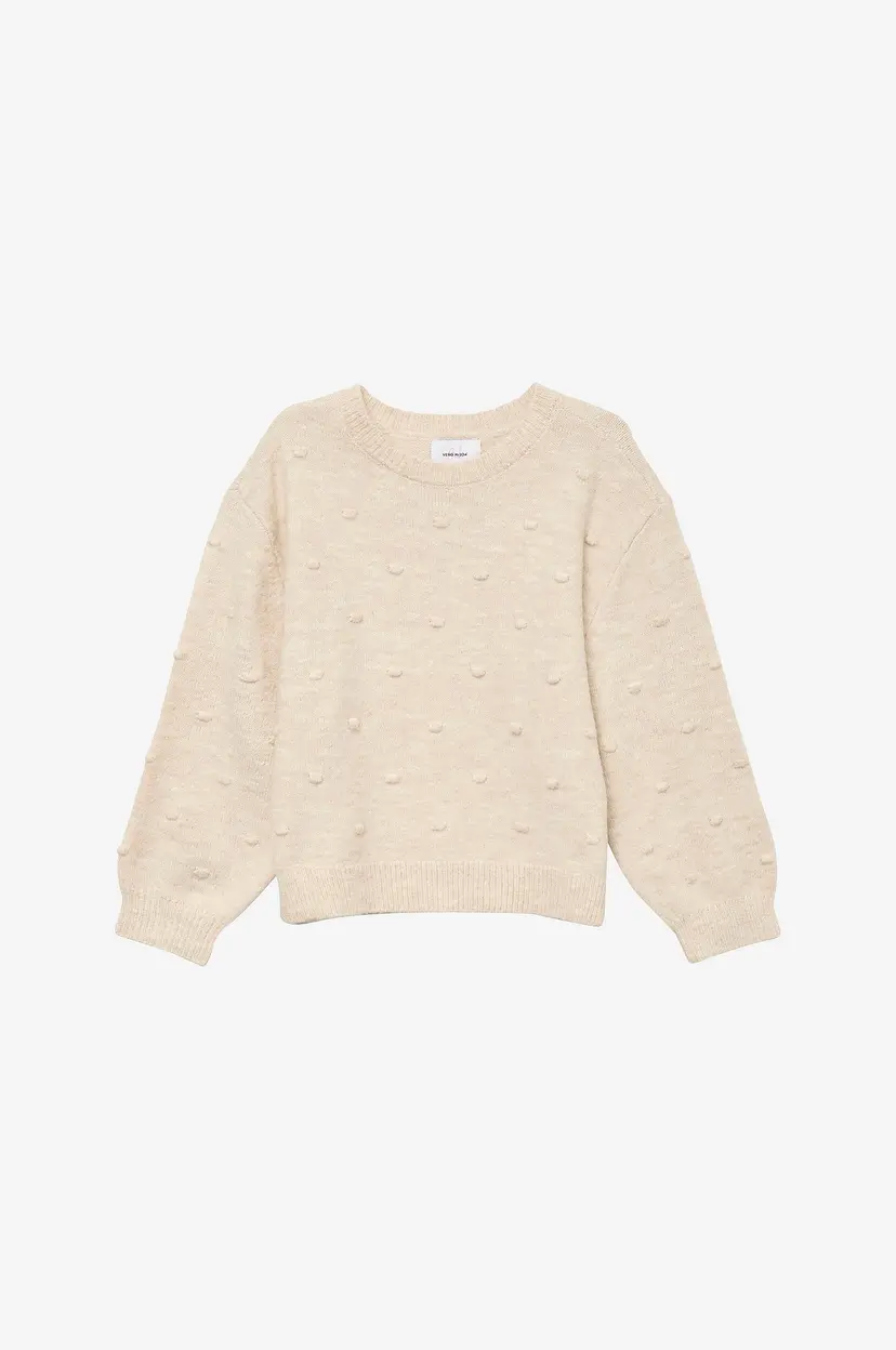 Vero Moda Girl Pullover vmFrancesca LS O-neck - Beige