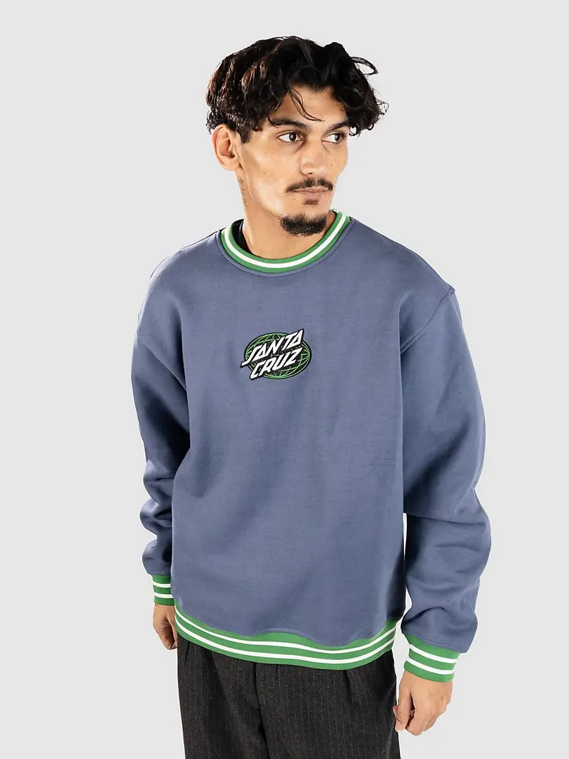 Santa Cruz Santa Cruz Global Oval Dot Front Crew Genser blå
