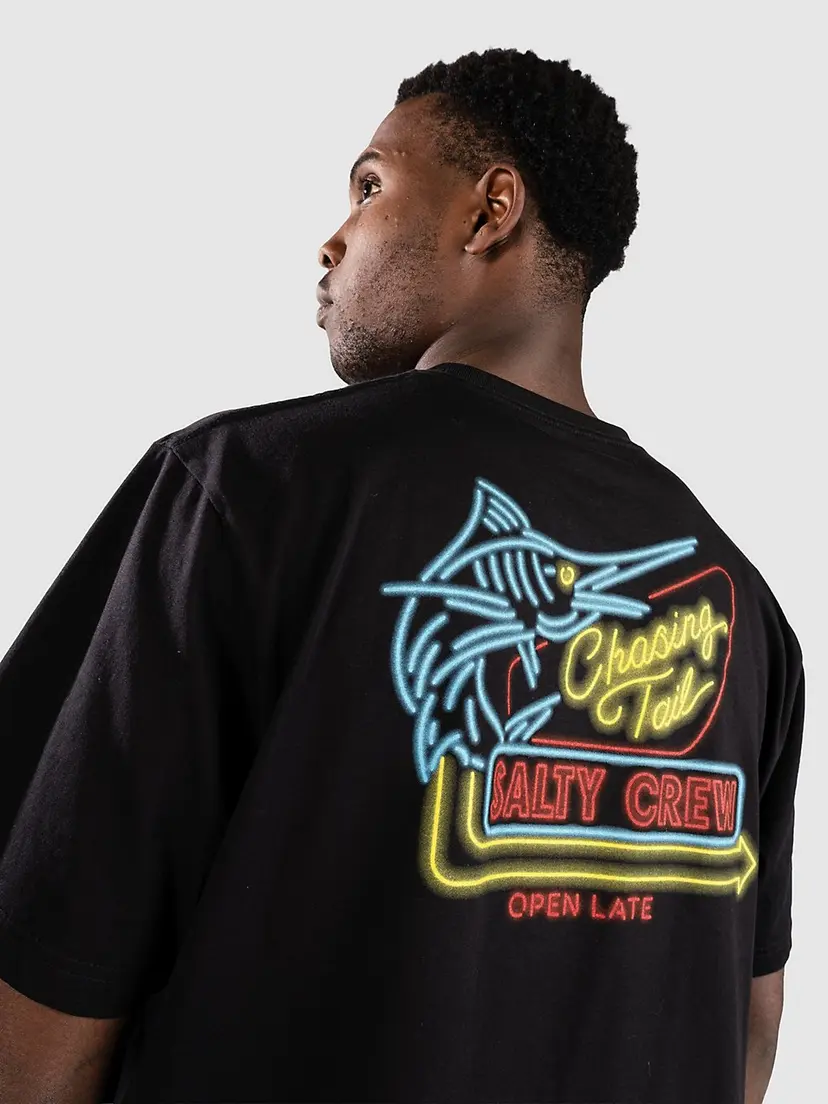 Salty Crew Salty Crew Neon Sign T-skjorte svart