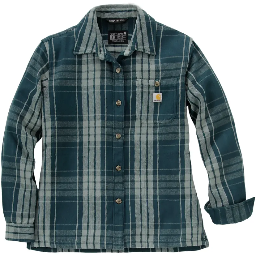 Carhartt Workwear Carhartt Workwear Carhartt W's Loose Fit Twill Plaid Shirt Greenstone