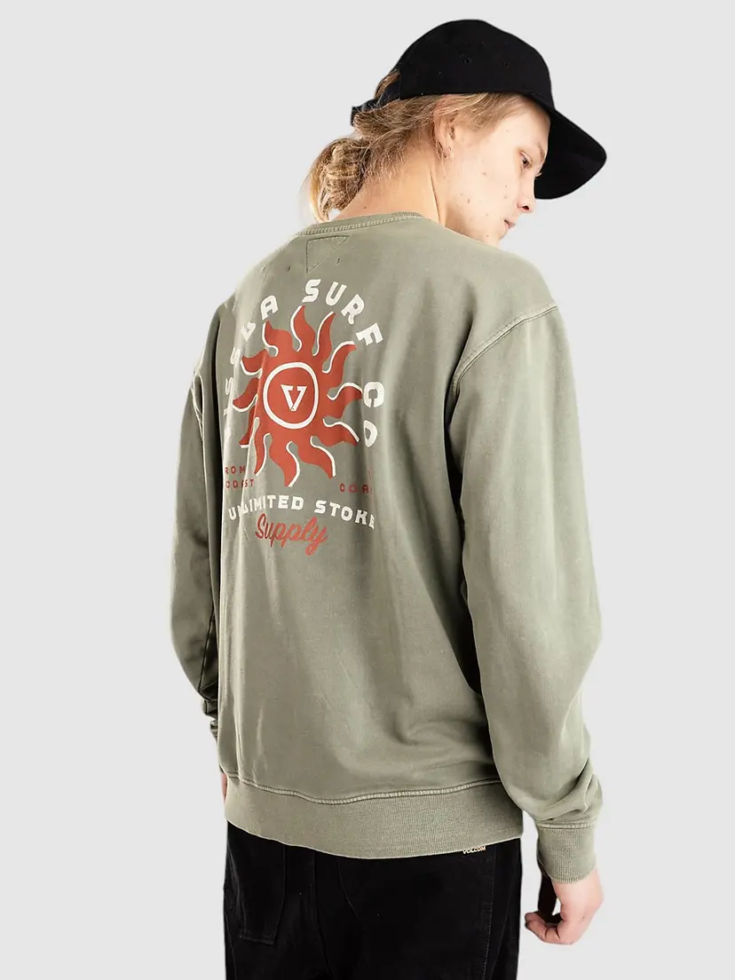 Vissla Vissla Spins Crew Fleecegenser grønn
