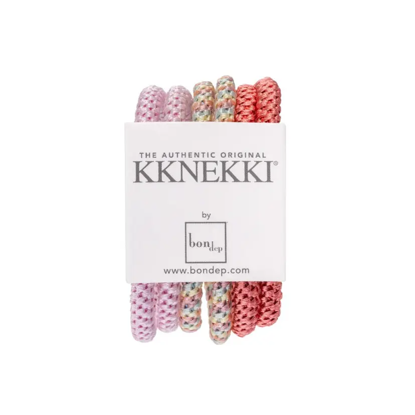 Kknekki Kknekki - Hårstrikk 6 pk Slim Bundle 5 Rosa/ Mix/ Laks