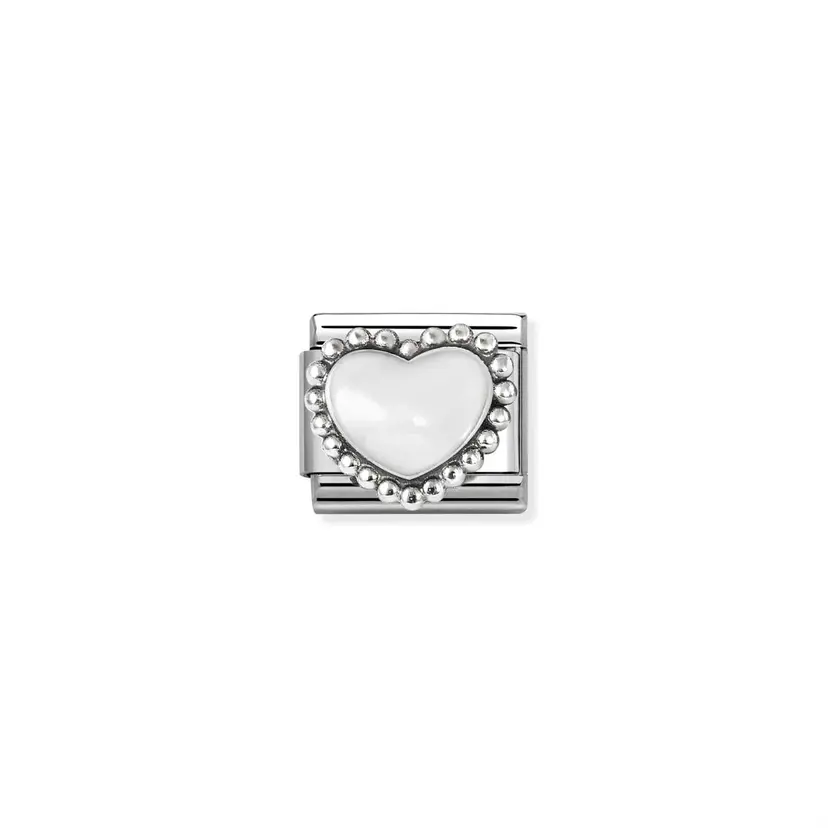 Nomination White Raised Heart