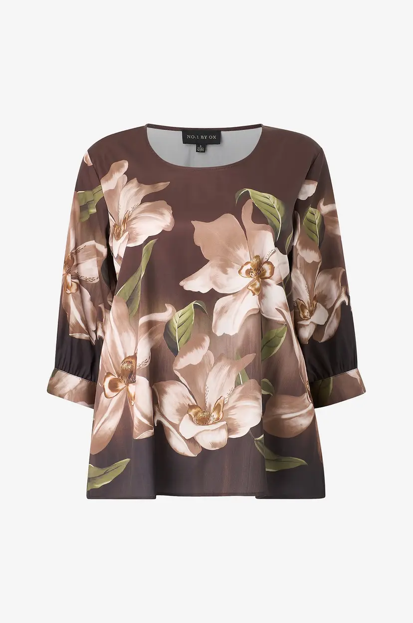 NO. 1 BY OX Bluse Blouse w 1/2 sleeves - Flerfarget