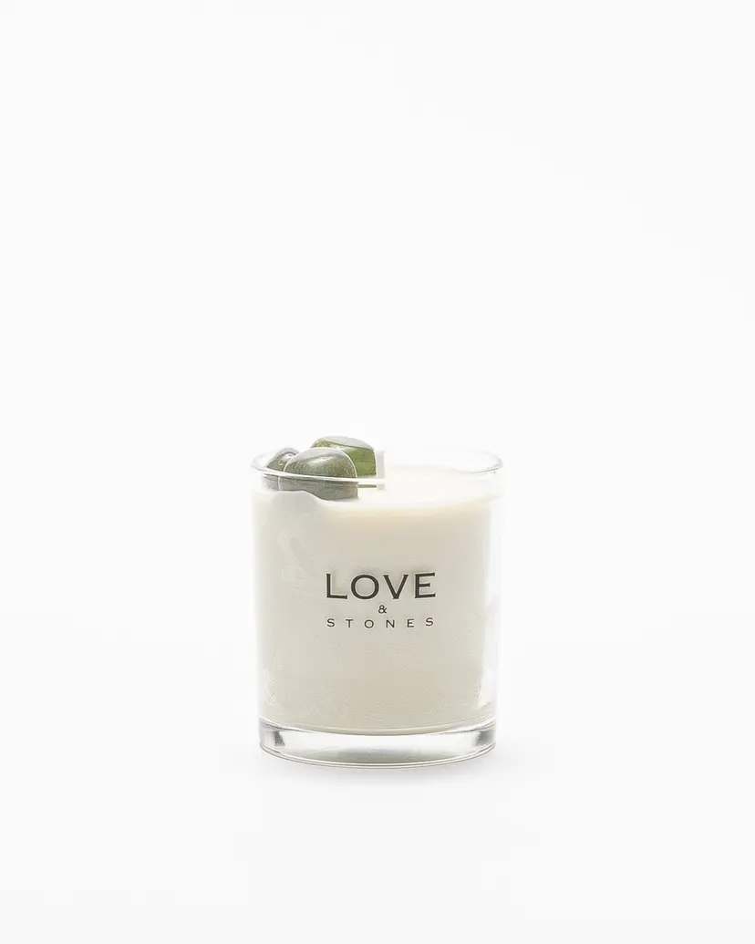 Love & Stones Love & Stones MANIFEST Glass Candle Transparent Candle