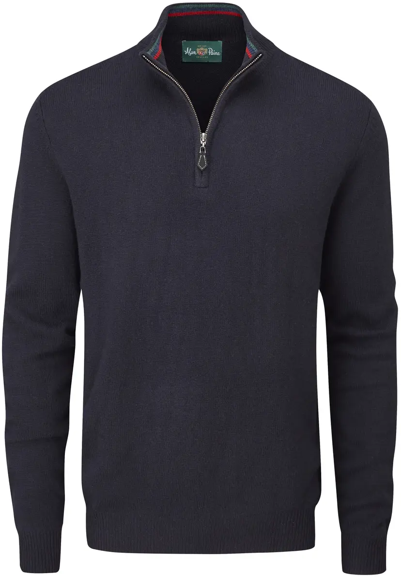 Alan Paine Alan Paine M's Streetly 1/2 Zip Mock Neck Navy