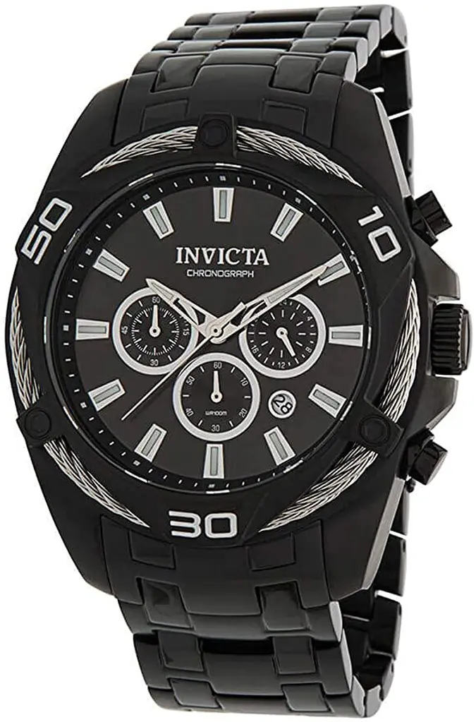 Invicta Invicta Herreklokke 34136 Bolt Sort/Stål Ø50 mm