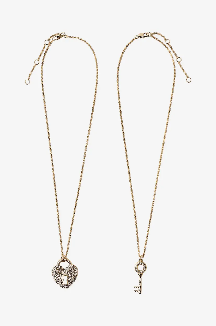 Ellos Collection Halskjede Love Lock 2-pack - Gull