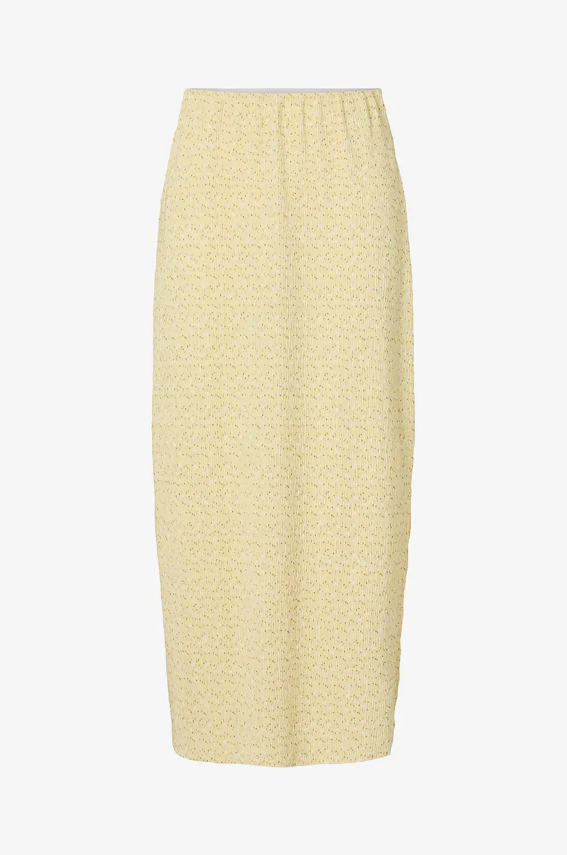 Pieces Maxi skjørt pcFlora HW Ankle Skirt Jrs Msa BC - Gul
