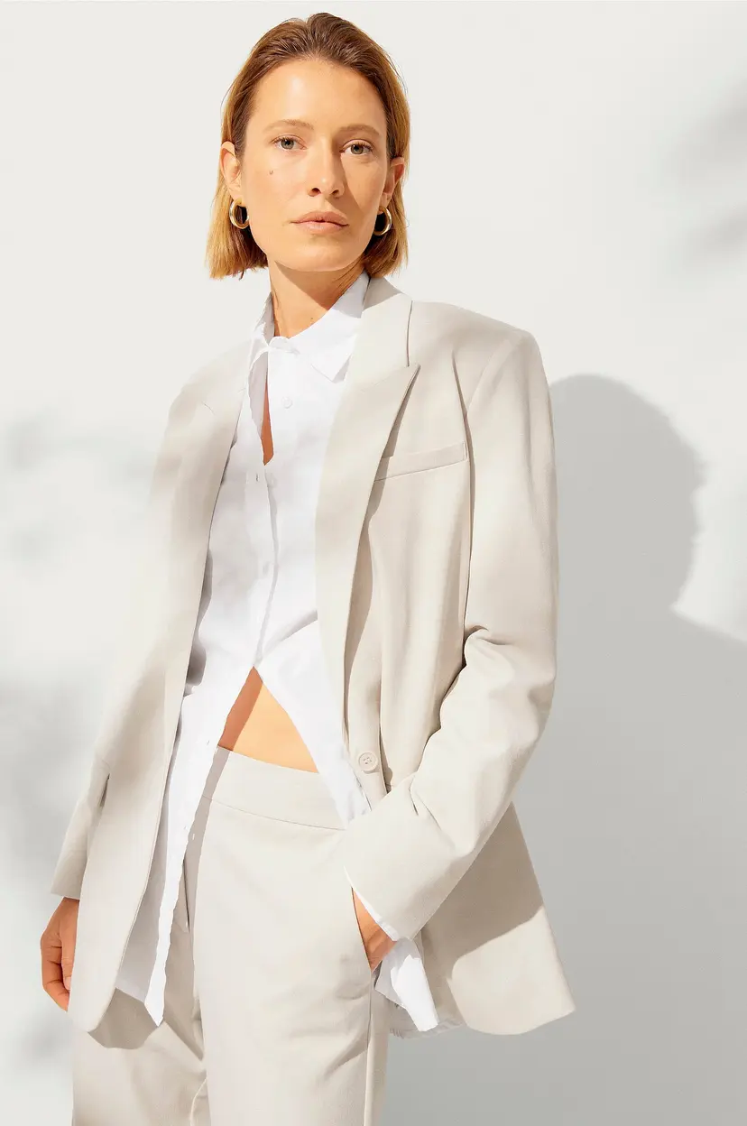 Ellos Collection Overdimensjonert blazer - Natur