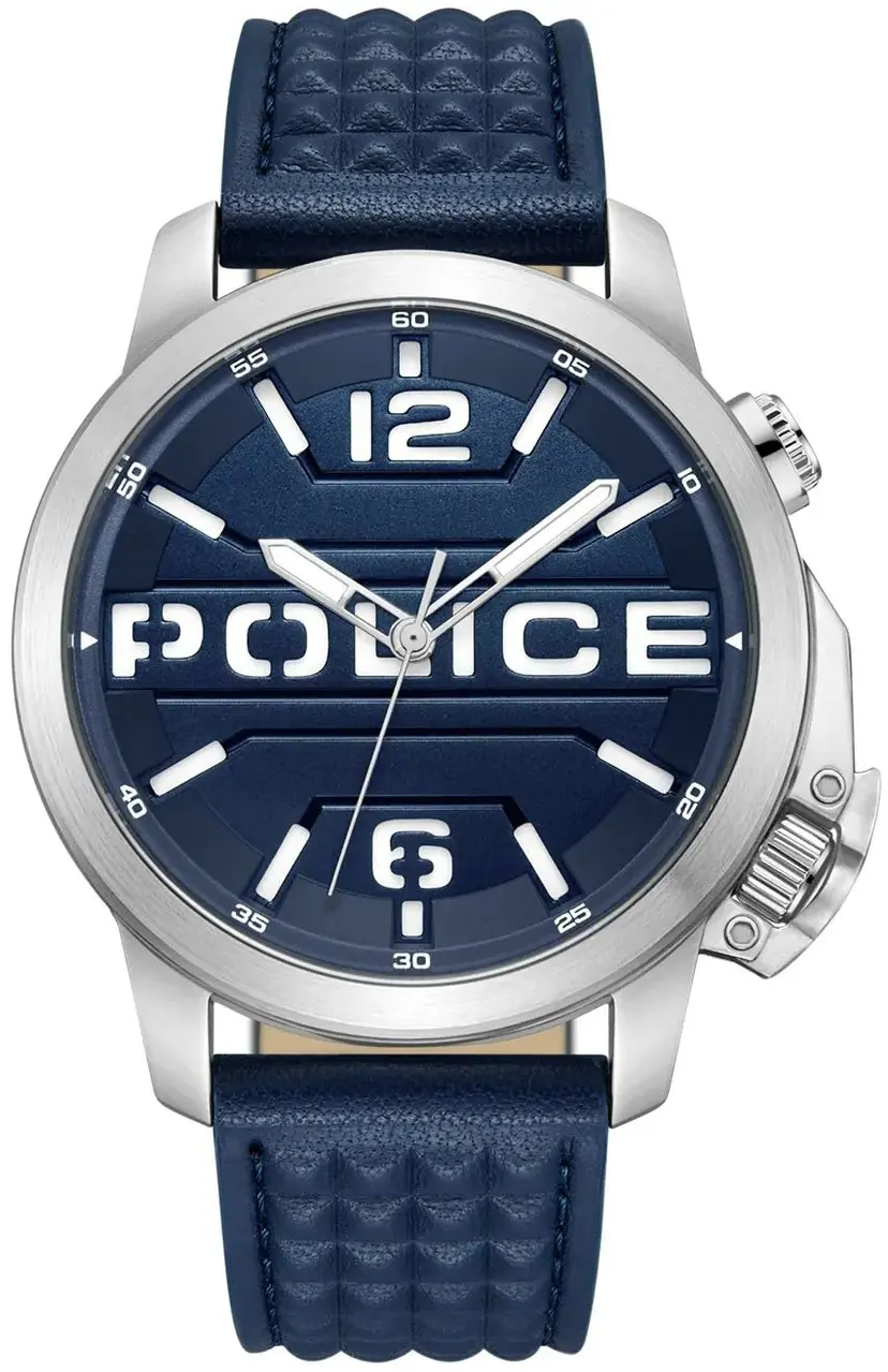 Police Police Herreklokke PEWJD0021702 Automated Blå/Lær Ø44 mm