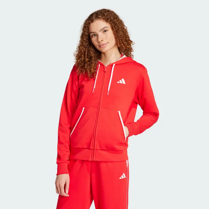 Adidas Essentials Color Pop French Terry Full-Zip Hoodie
