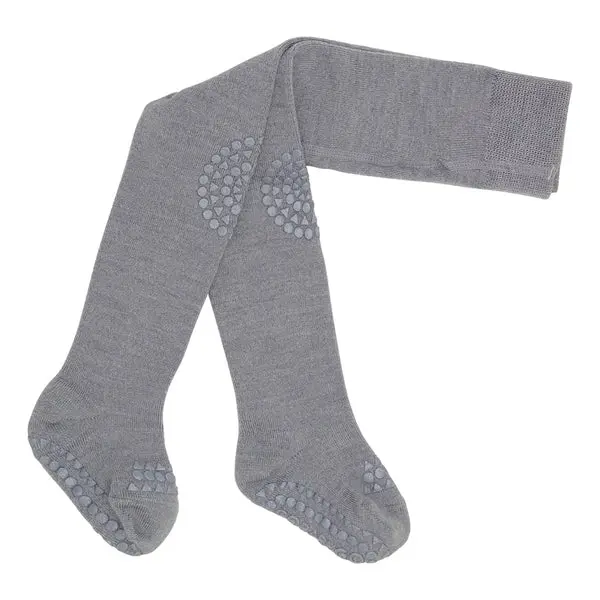 Go Baby Go Krabbestrømpebukse i ull Grey Melange