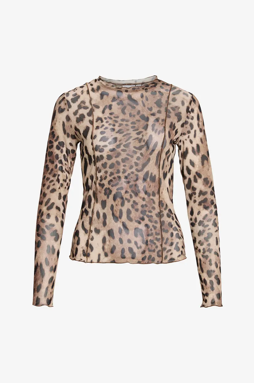 Vila Topp viNinna L/S Mesh Top - Svart