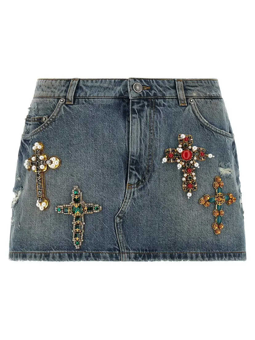 Dolce & Gabbana Dolce & Gabbana Denimskjørt – Blå