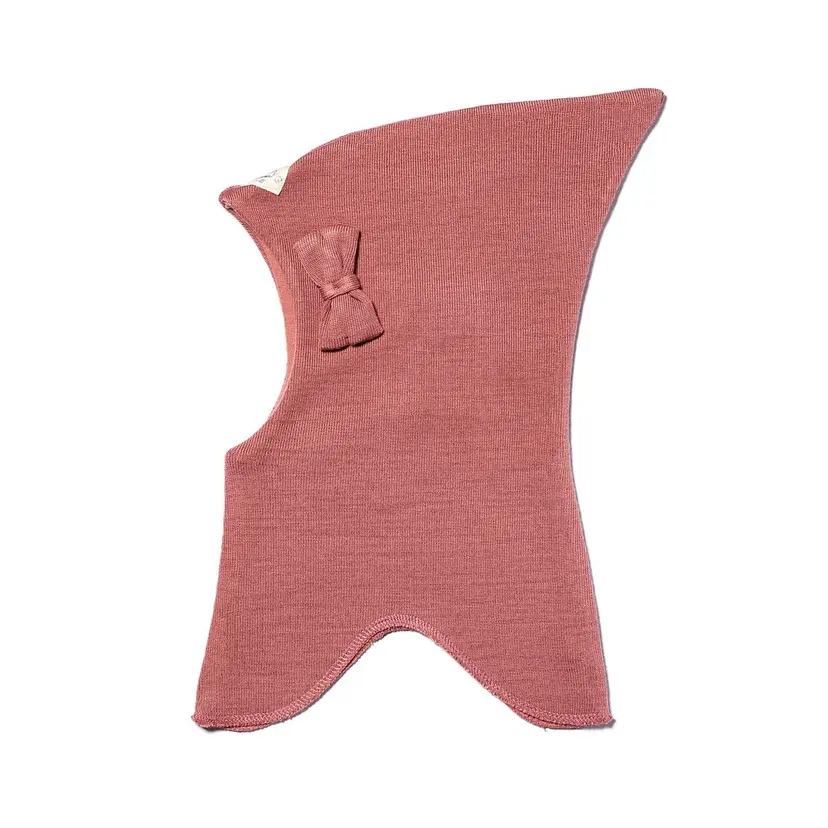 Racing Kids Racing Kids Ull Balaclava Med Sløyfe Old Rose