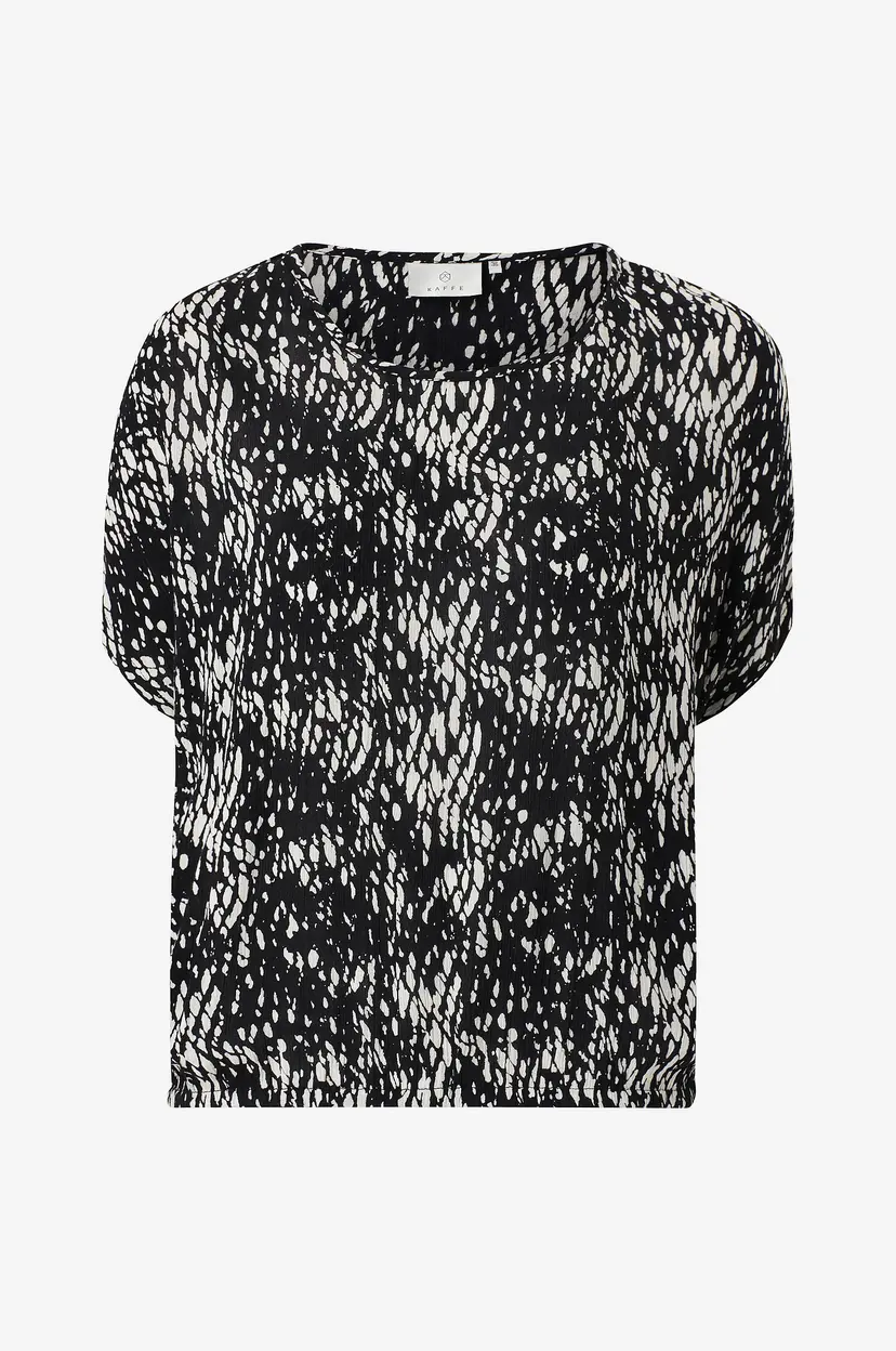 Kaffe Bluse kaAmber SL Printed - Svart