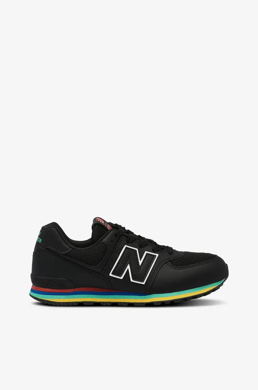 New Balance Joggesko 574 Kids Lace - Svart