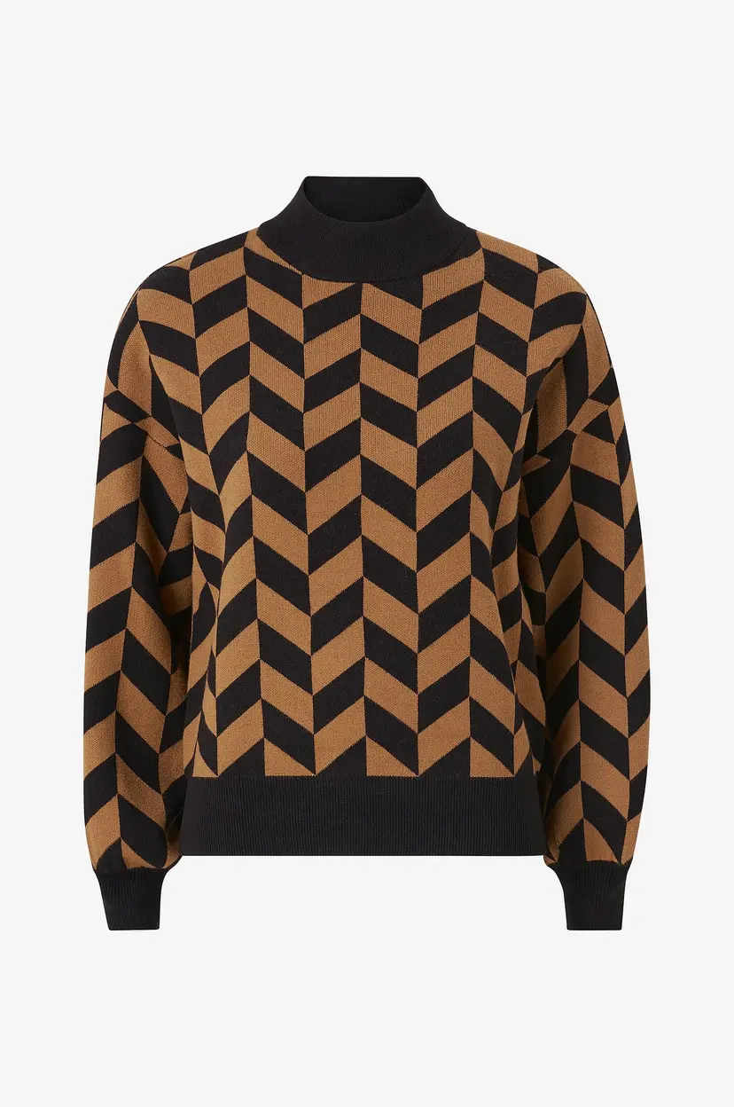 ONLY Genser onlEnya LS JQ O-neck Knt - Svart