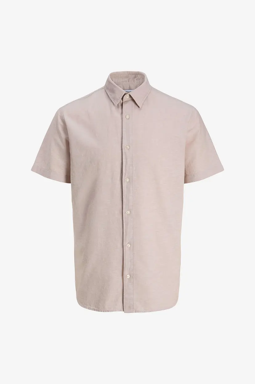 Jack & Jones Junior Skjorte jjeBreeze Linen Blend Shirt S/S - Beige
