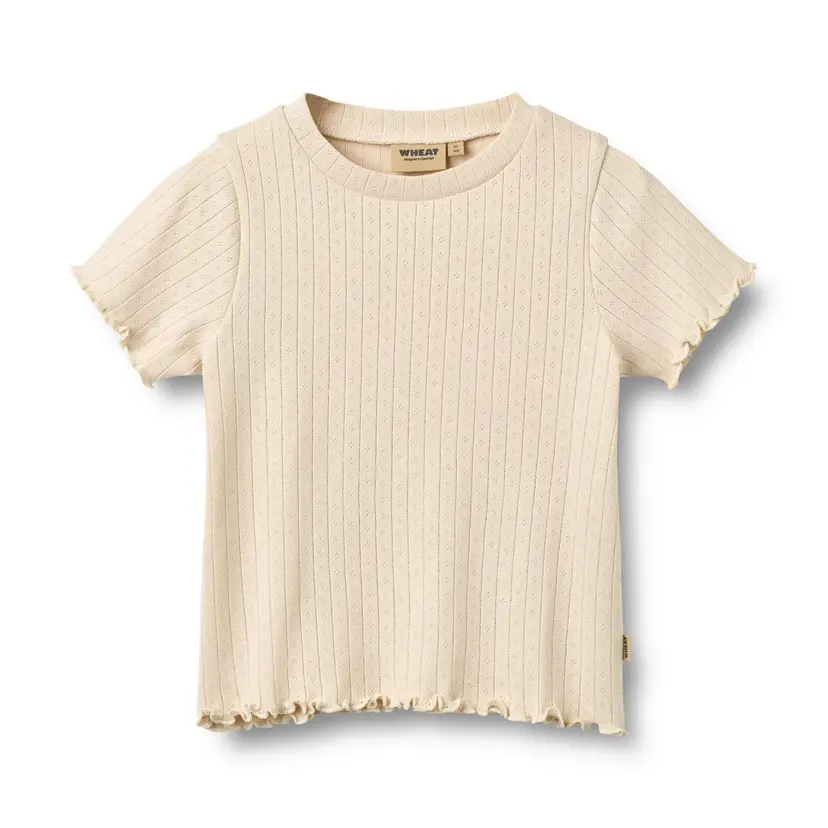 Wheat Wheat Rib T-Shirt Irene  Almond Peach (98 /3 år)
