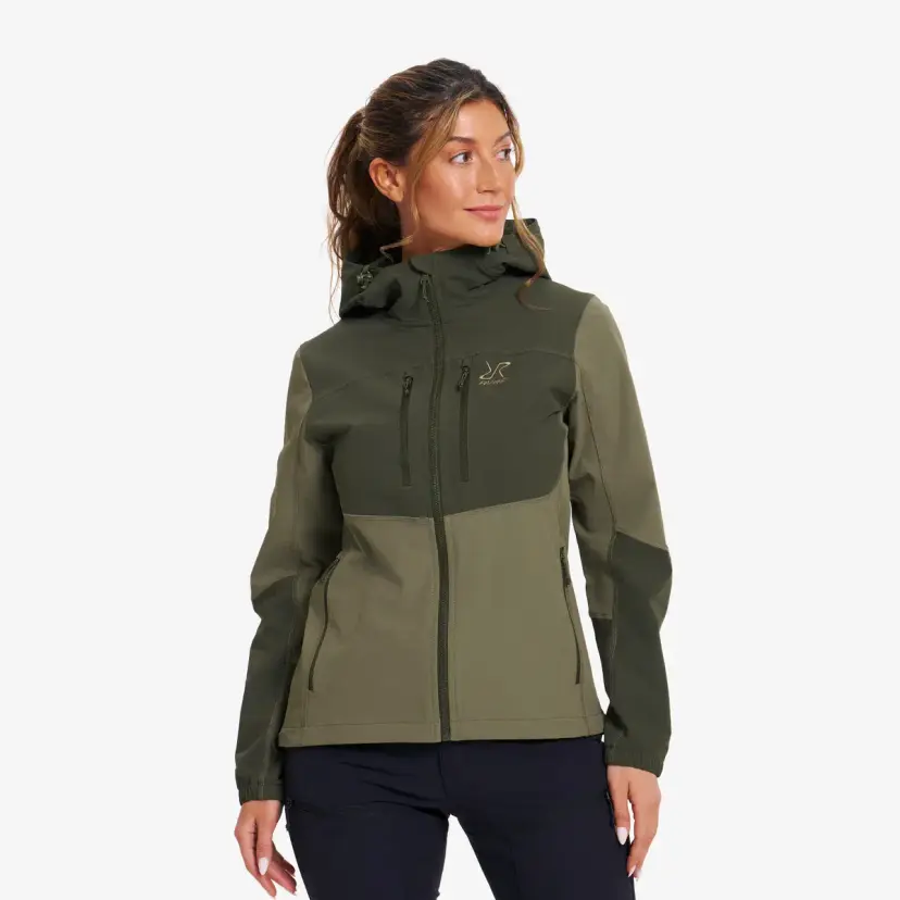 RevolutionRace Edge Stretch Jacket Dame Forest Night/Kalamata
