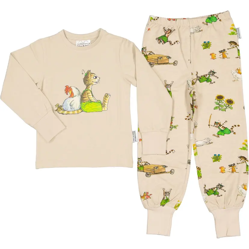 Geggamoja Pyjamas Tvådelad Pettson och Findus Beige