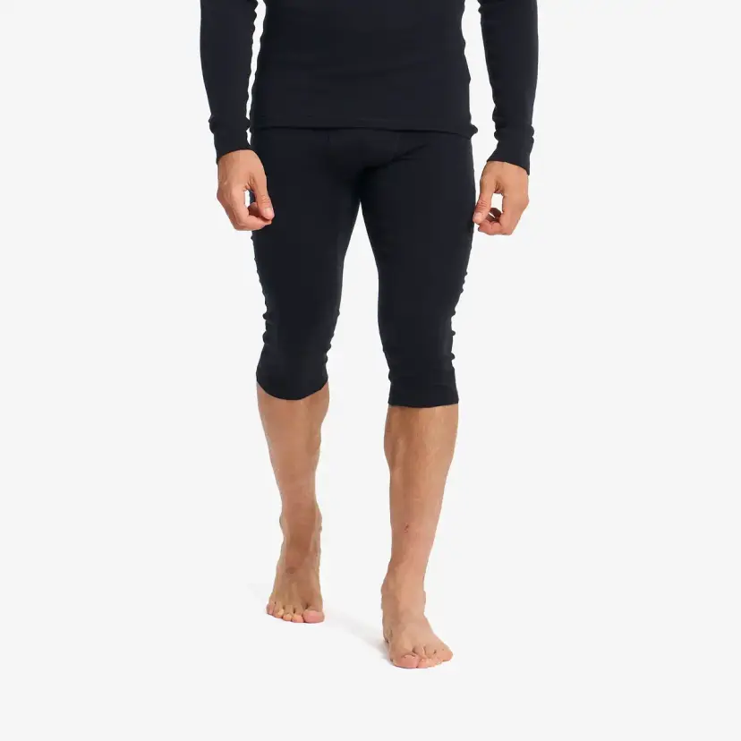 RevolutionRace Route Merino Warm 3/4 Base Layer Pants Herre Black