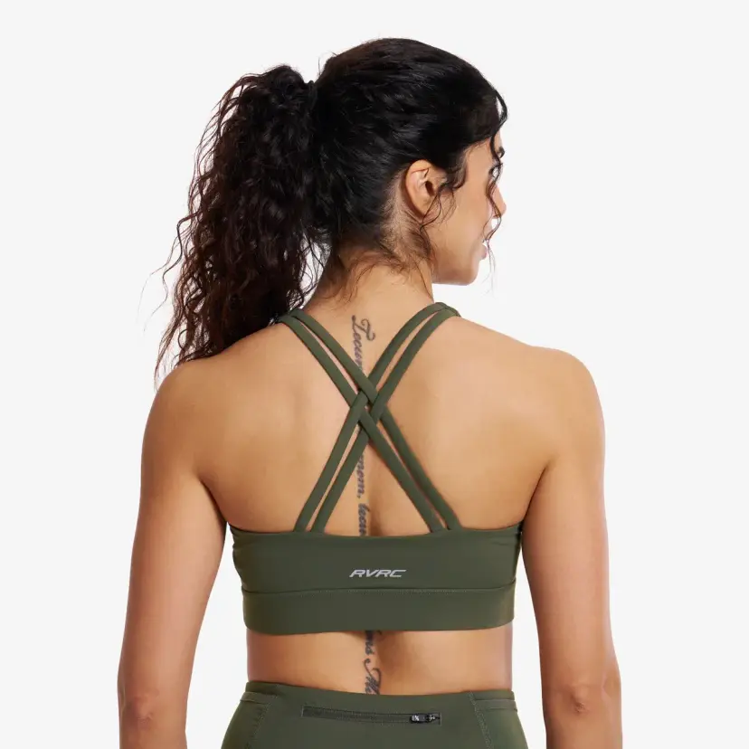 RevolutionRace Rapid Medium Sports Bra Dame Kambaba Green