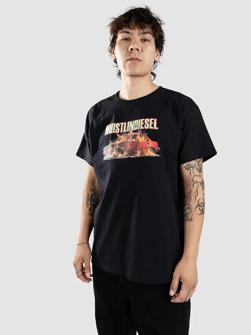 Whistlindiesel Whistlindiesel Burnout T-skjorte svart