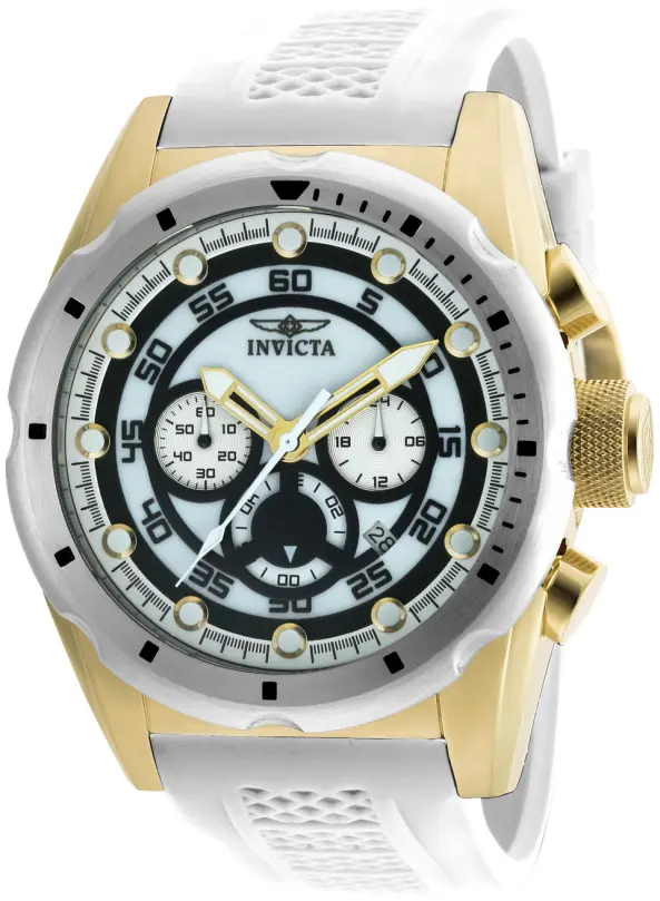 Invicta Invicta Herreklokke 20308SYB Speedway Hvit/Gummi Ø50 mm