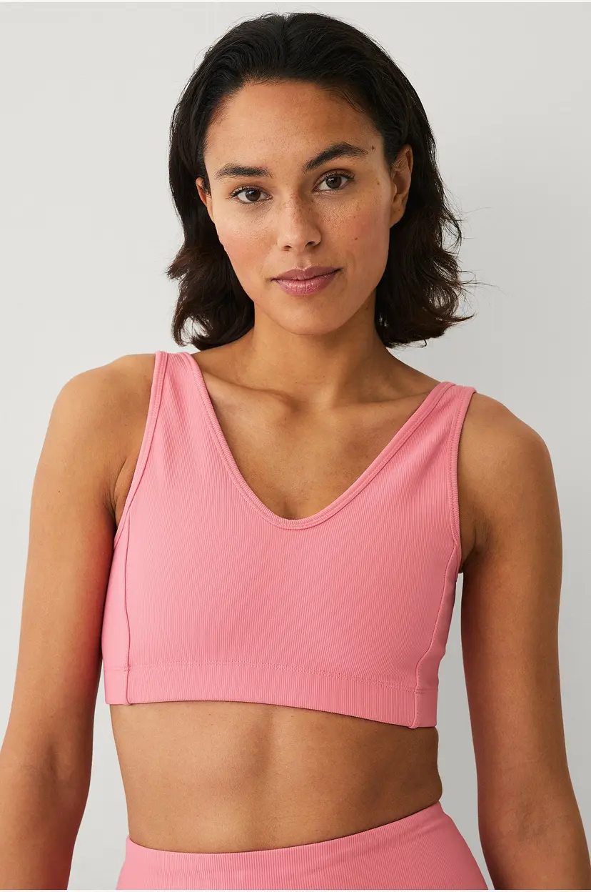 Ellos STUDIO Sports-BH V-neck Structure - Rosa