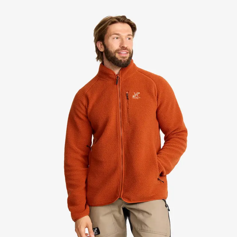 RevolutionRace Canyon Full-zip Pile Fleece Herre Terracotta Brown