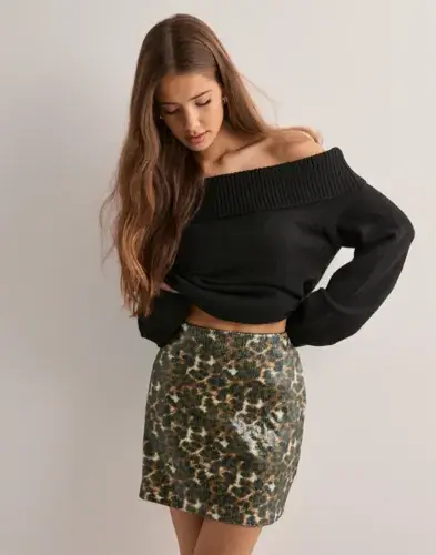 ONLY Only - Multi/Mønstrete - Onlleo Sequins Short Skirt Pnt