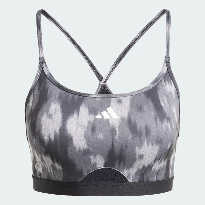 Adidas Aeroreact Training Essentials Light-Support Allover Print Bra