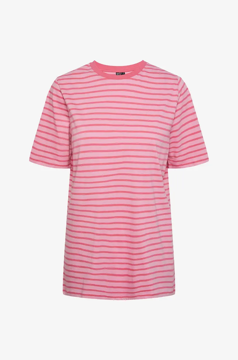 Pieces T-skjorte pcAbby SS Loose Tee - Rosa