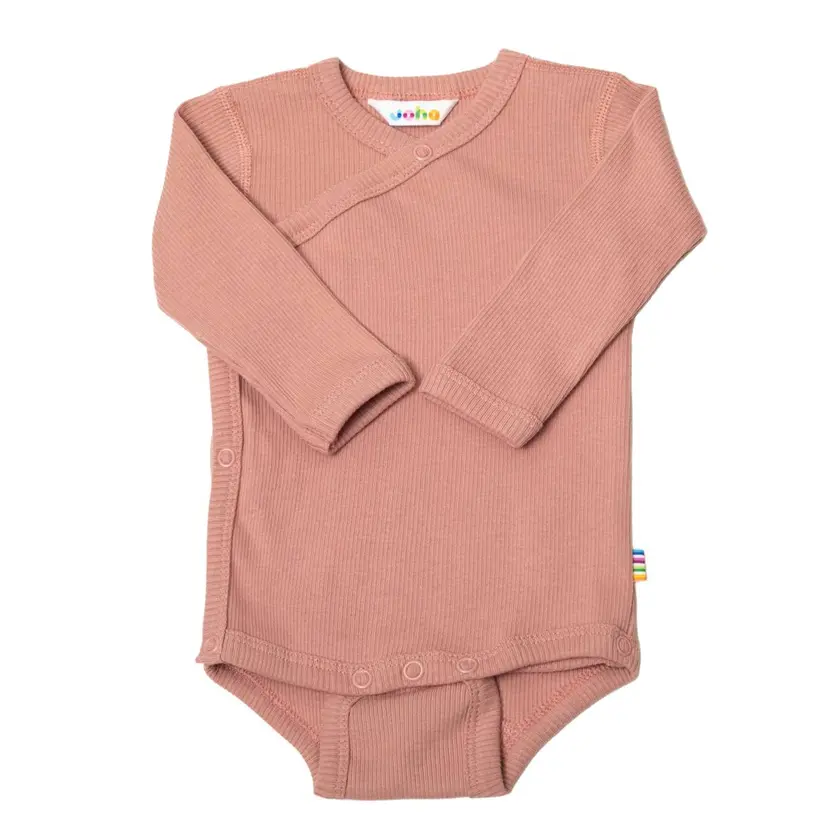Joha Joha Omslagsbody Cotton Rib Old Rose (70 / 8-9 mnd)