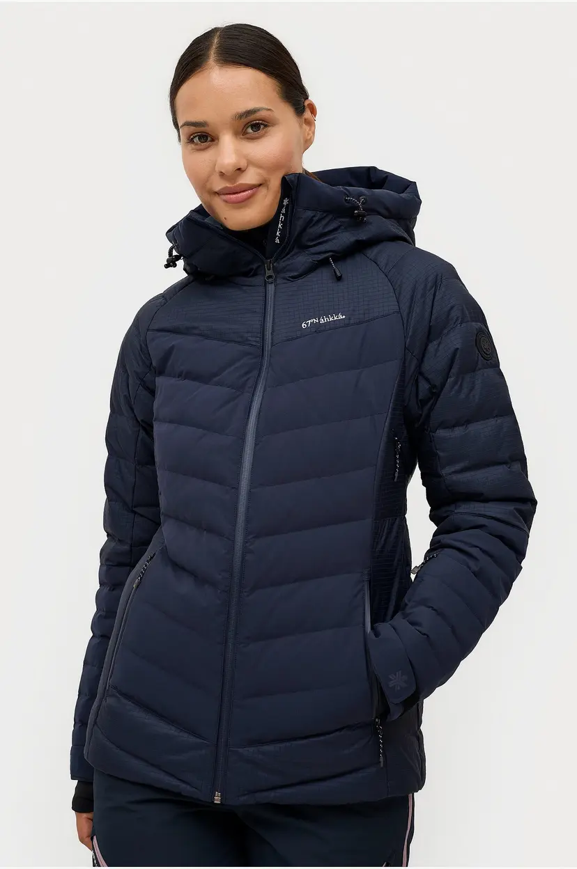 Áhkká Skijakke Quilted Ski Jacket - Blå