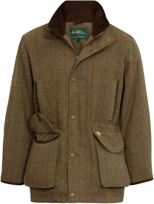 Alan Paine Alan Paine M's Combrook Waterproof Tweed Shooting Field Coat Sage