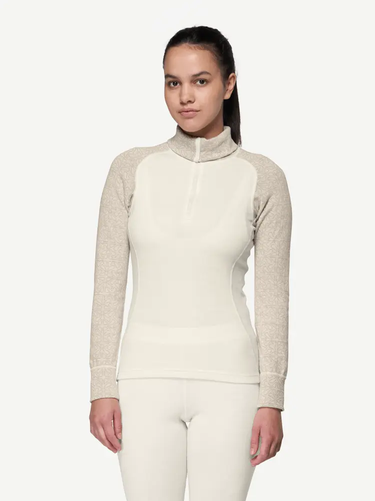 Devold Devold - Duo Active Merino 205 Zip Neck Dame - Large - Hvit