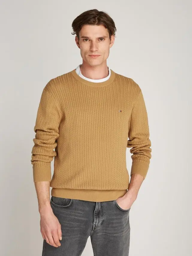 Tommy Hilfiger HERRINGBONE STRUCTURE C NK