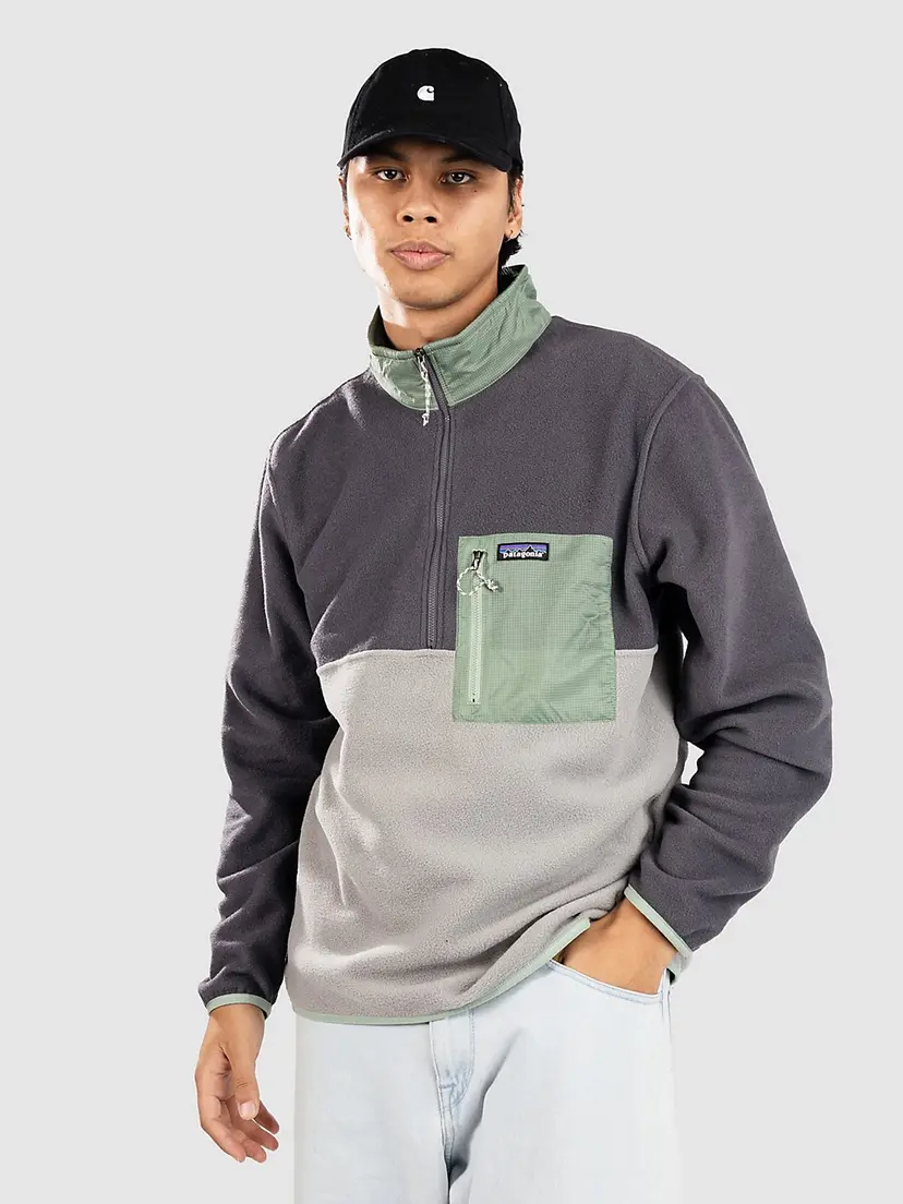 Patagonia Patagonia Microdini 1/2 Half-Zip Fleecegenser grå