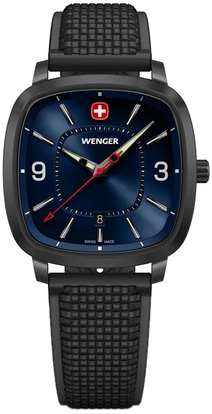 Wenger Wenger Herreklokke 01.1921.112 Vintage Blå/Gummi