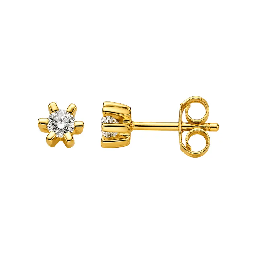 Scrouples Scrouples - Ørestikker i Guldbelagt Sølv med Zirkonia 5 x 5 mm - 141502s