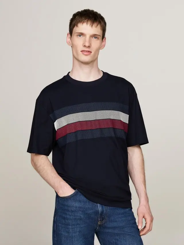 Tommy Hilfiger SHADOW GLOBAL STRIPE TEE