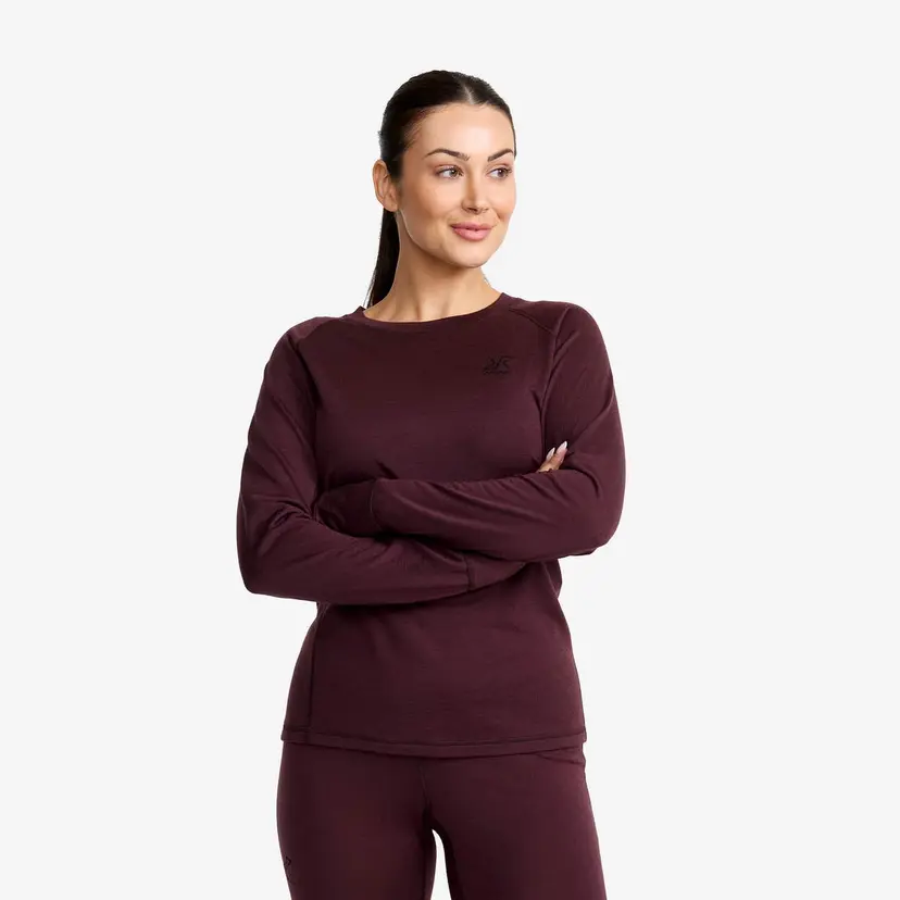 RevolutionRace Route Merino Light Base Layer Top Dame Winetasting