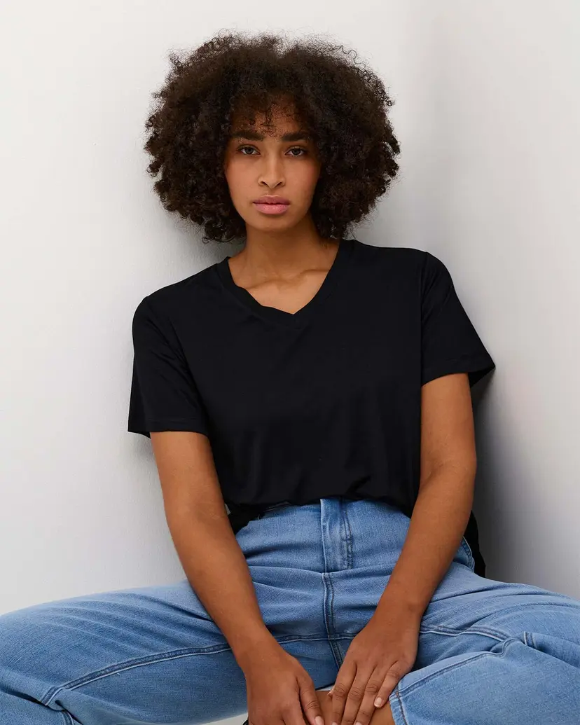 Kaffe T-skjorte Frida V-neck